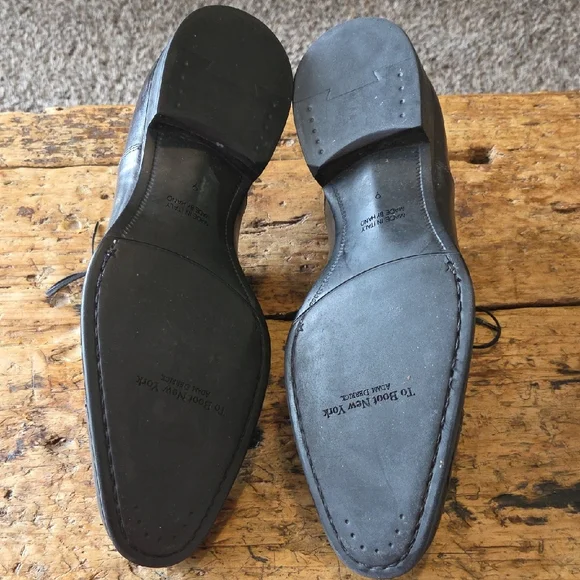 Too Boot New York Black Leather Oxford Shoes with Brogue Detailing - Picture 5 of 7